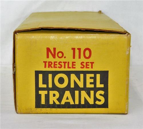 Lionel Trains 110 Graduated Trestle Set 24 pcs w/ALL extras YELLOW BOX ...