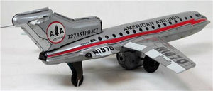 Vintage American Airlines 727 Astro Jet N1970 Tinplate friction appr 9" JAPAN