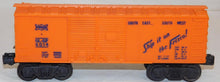 Load image into Gallery viewer, Lionel 6014-85 Frisco Boxcar in CRISP Hagerstown Box 1969 Orange w/Blue print

