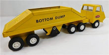 Load image into Gallery viewer, Tonka 655 Pressed Steel Truck + Bottom Dump trailer 9.25&quot; Vintage 1970s Tiny CLEAN
