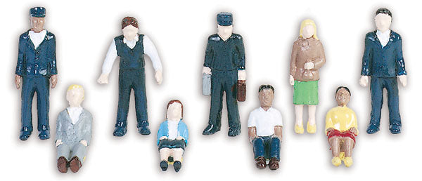 K-Line by Lionel 6-21368 Passenger car figures 9 New in pkg People O gauge 4 seated