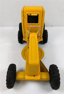 CLEANEST Vintage 1950s Shioji SSS Road Grader Friction Toy Japan Yellow 6" C-8