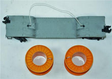 Load image into Gallery viewer, Lionel 6561 ODD MISSTAMP Depressed Center Flat car w/ Cable Reels Orange O Postwar
