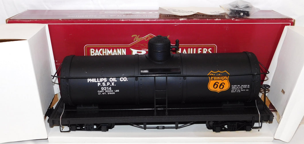 Bachmann 93431 Phillips 66 Single Dome Tank Car G Gauge Railroad Metal Wheels