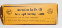 Load image into Gallery viewer, MARX Twin Light Crossing Flasher #421 crossing Accessory W/ Box &amp; clips Sears O
