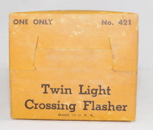 Load image into Gallery viewer, MARX Twin Light Crossing Flasher #421 crossing Accessory W/ Box &amp; clips Sears O
