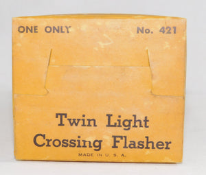 MARX Twin Light Crossing Flasher #421 crossing Accessory W/ Box & clips Sears O