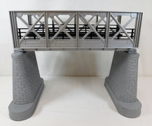 Load image into Gallery viewer, MTH 40-1120 O Gauge RealTrax SILVER Girder Bridge w/ piers 10&quot; long three rail
