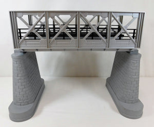 MTH 40-1120 O Gauge RealTrax SILVER Girder Bridge w/ piers 10" long three rail