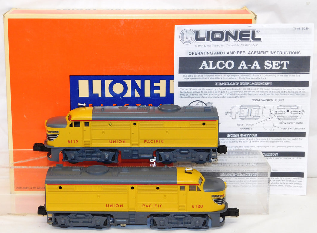 Lionel 6-18119 Union Pacific FA-2 Diesel Alco AA Set +Horn Pullmor Magnatraction