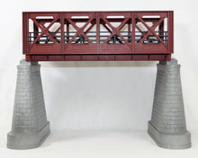 Load image into Gallery viewer, MTH Trains O Gauge RealTrax RUST Girder Bridge #2 w/ weathered piers 10&quot; Long 3rail
