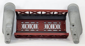 MTH Trains O Gauge RealTrax RUST Girder Bridge #2 w/ weathered piers 10" Long 3rail