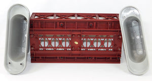 MTH Trains O Gauge RealTrax RUST Girder Bridge #2 w/ weathered piers 10" Long 3rail