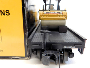 MTH 20-98496 Caterpillar O Premier Flat Car w/2 XW Vibratory Asphalt Compactors 1/48