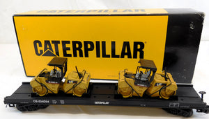 MTH 20-98496 Caterpillar O Premier Flat Car w/2 XW Vibratory Asphalt Compactors 1/48