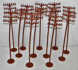Bachmann 12 pcs G gauge Large scale TELEPHONE POLES unused 13" tall w/bases