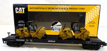Load image into Gallery viewer, MTH 20-98496 Caterpillar O Premier Flat Car w/2 XW Vibratory Asphalt Compactors 1/48
