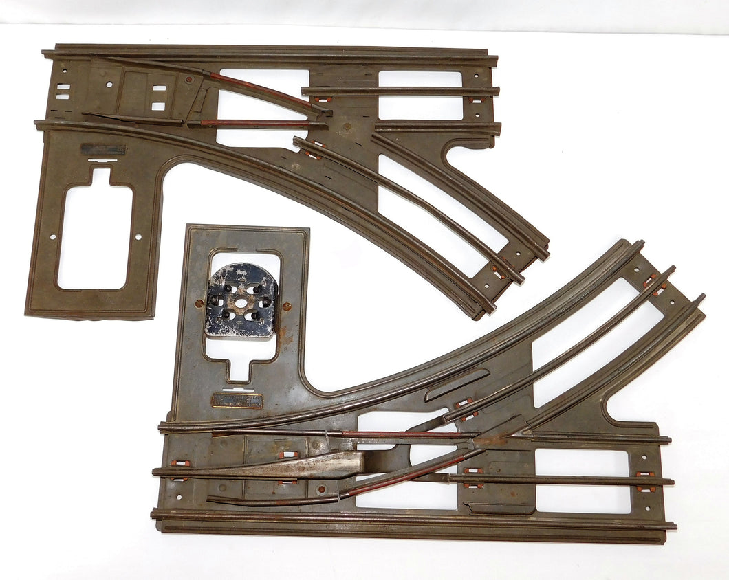 Lionel 210 Right & Left Hand Switches Standard Gauge Parts /Restoration Gray opn