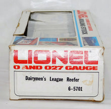 Load image into Gallery viewer, Lionel 6-5701 Dairymen&#39;s League Milk Woodside Refrigerator Reefer Car 1981
