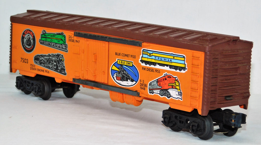 Lionel Trains 6-7503 75th Anniversary Famous Engine Reefer O gauge Orange woodsi