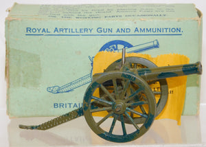 Britains 1263 Royal Artillery Gun BOXED 1/32 DieCast Camo paint Clean VINTAGE