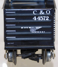 Load image into Gallery viewer, Marx 44572 C&amp;O High Side Gondola w/BOX 3/16&quot; scale tinplate O 027 Silver Trucks
