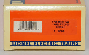 Lionel 6-52096 Original Snow Village Department 56 Boxcar 9756 Christmas C-9 O