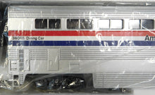 Load image into Gallery viewer, MTH MT 20-6539 Amtrak Phase 3 2CarSet 70' Aluminum Passenger 3 stripe Superliner
