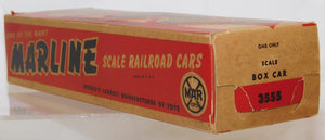 Marx 1950 PRR GAEX Boxcar w/BOX 3/16" scale Green tinplate O 027 Silver Trucks