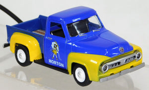 Menards Morton Salt 1953 Ford Pick Up Truck Blue / yellow Lights Up 1:48 O scale