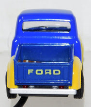 Load image into Gallery viewer, Menards Morton Salt 1953 Ford Pick Up Truck Blue / yellow Lights Up 1:48 O scale
