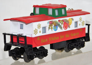 K-Line 6172 Christmas Caboose Lighted 1994 Best Wishes for the Season O/027