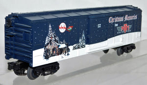 MTH 30-7489 Christmas Memories Boxcar 2001 Rail King Snow Scene Holiday