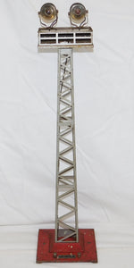 Lionel Prewar 92 Standard gauge Floodlight Tower 20" tall Working C-6 rewired