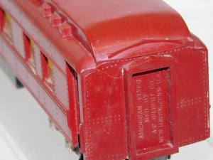 American Flyer 654 Pullman Maroon Observation Heavyweight Center# Lights Up S gauge