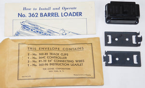 Lionel 362 Barrel Loader Complete +insert Paper 6 barrels OTC 364C BOXED Postwar