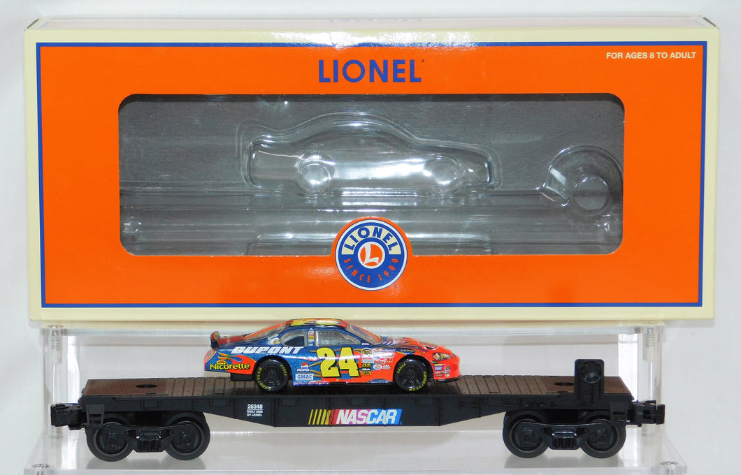 Lionel 6-26348 Jeff Gordon Flat Car w/ Stock car O gauge Nascar Trains Racing 24