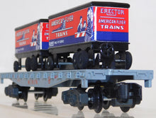 Load image into Gallery viewer, American Flyer 23830 Piggyback Unloader w/ Monon Flat+trailers CLEAN BOXED
