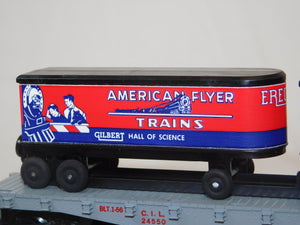 American Flyer 23830 Piggyback Unloader w/ Monon Flat+trailers CLEAN BOXED