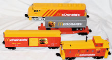Load image into Gallery viewer, MTH 30-4042-0 McDonalds Train Set Diesel engine + freight cars Locosounds Ogauge
