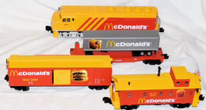 MTH 30-4042-0 McDonalds Train Set Diesel engine + freight cars Locosounds Ogauge
