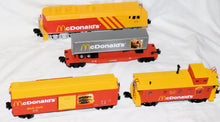 Load image into Gallery viewer, MTH 30-4042-0 McDonalds Train Set Diesel engine + freight cars Locosounds Ogauge
