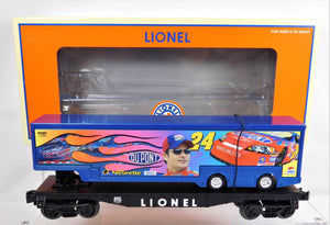 Lionel 6-26347 Jeff Gordon Dupont Flat Car w/ TRAILER O gauge Nascar Trains 3rl