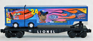 Lionel 6-26347 Jeff Gordon Dupont Flat Car w/ TRAILER O gauge Nascar Trains 3rl
