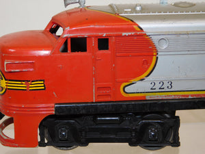 Lionel 223 Santa Fe A Alco Diesel Serviced 1963 only Powered runs 027 O