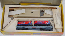 Load image into Gallery viewer, American Flyer 23830 Piggyback Unloader w/ Monon Flat+trailers CLEAN BOXED
