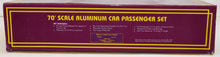 Load image into Gallery viewer, MTH MT 20-6501 Atlantic Coast Line 5Car 70&#39; PLATED Aluminum Passenger Set 18&quot; 96
