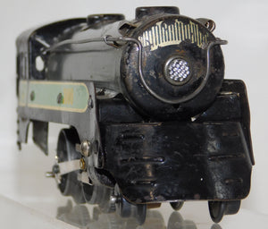 Marx 3000 2-4-2 gray Steam Engine Canadian Pacific style w/ lt blue sideboards O