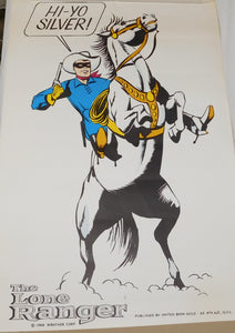 The Lone Ranger Comic Art 1966 Hi Yo Silver 38x25 Wrather Corp United Book Guild