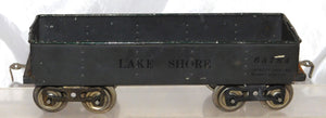 Lionel 112 LAKE SHORE Gondola Standard Gauge Gray 65784 Green rim 20s Prewar